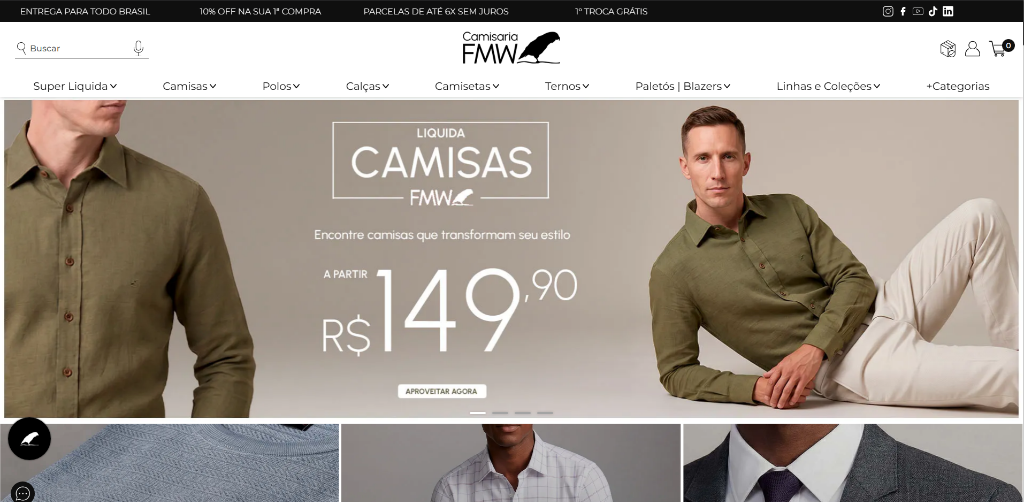 Promoção Camisaria FMW